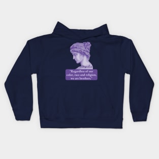 Hypatia of Alexandria Portrait and Quote Kids Hoodie